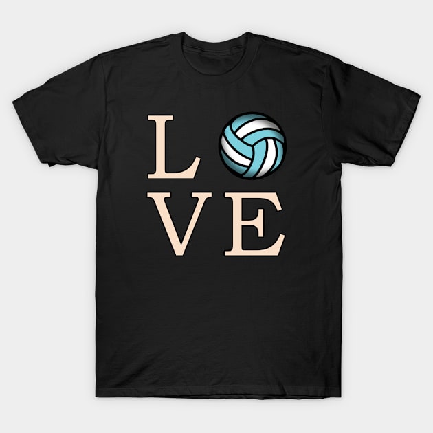 Volleyball love T-Shirt by Mamon